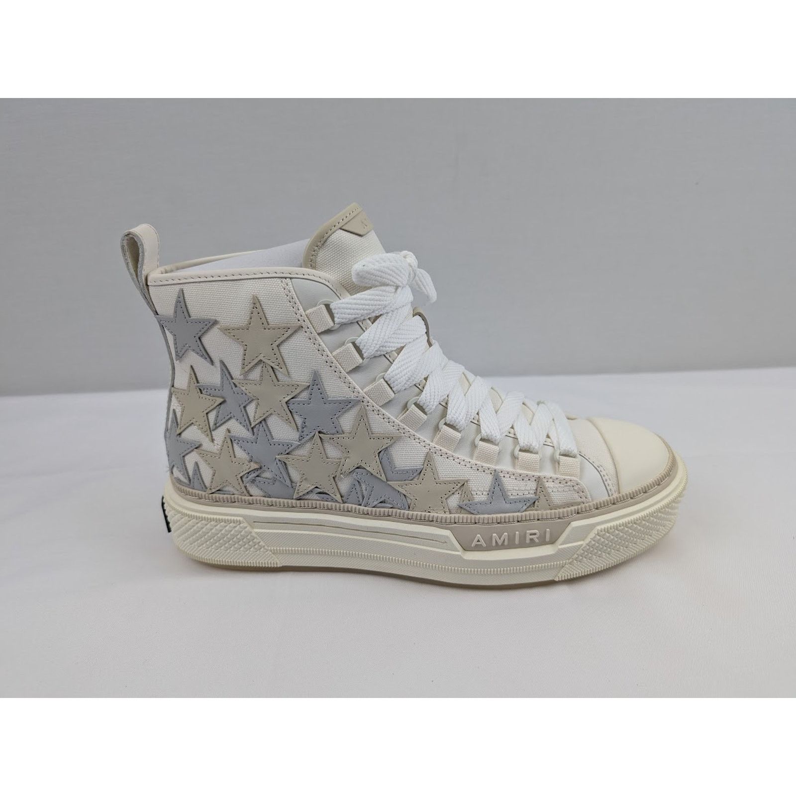 Amiri o1rshd1 Q:2 / Stars Court High-Top Sneakers in Grey / White Size US 9 / EU 42 - 2 Thumbnail