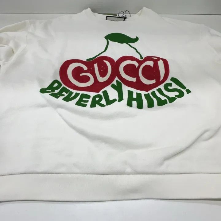 Gucci Gucci Beverly Hills Cherry Print Sweatshirt-2507 Size XS / US 0-2 / IT 36-38 - 3 Thumbnail