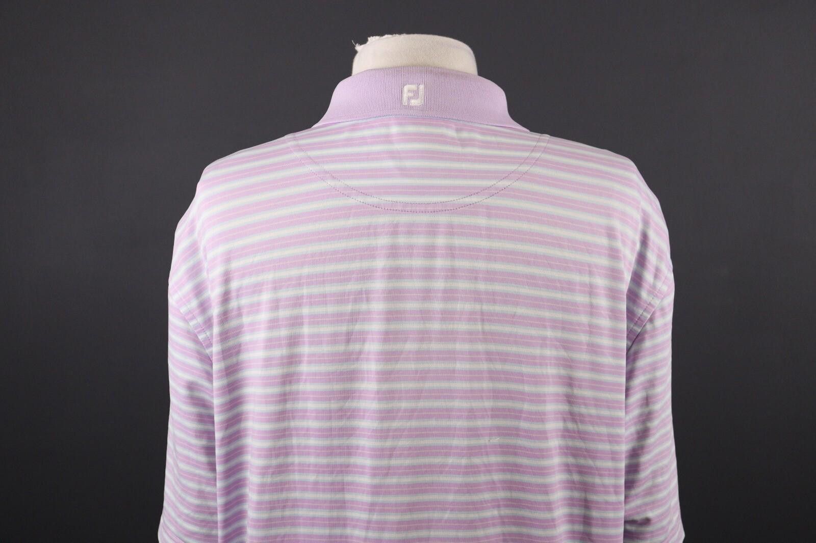 Footjoy Foot Joy Purple Stripe Athletic Fit Polo Shirt Size L Size US L / EU 52-54 / 3 - 8 Thumbnail