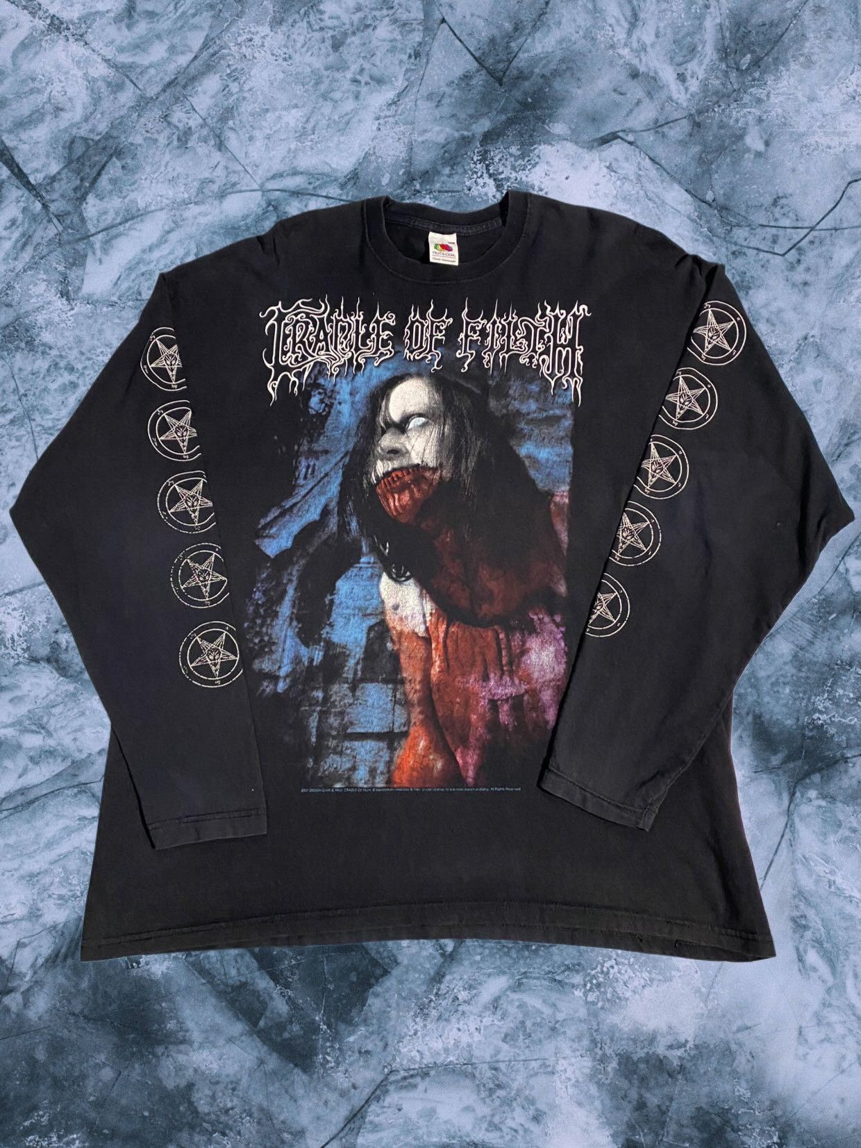 Fruit Of The Loom Cradle Of Filth LS Supreme Vampyric Evil 2007 Size US XL / EU 56 / 4 - 5 Thumbnail