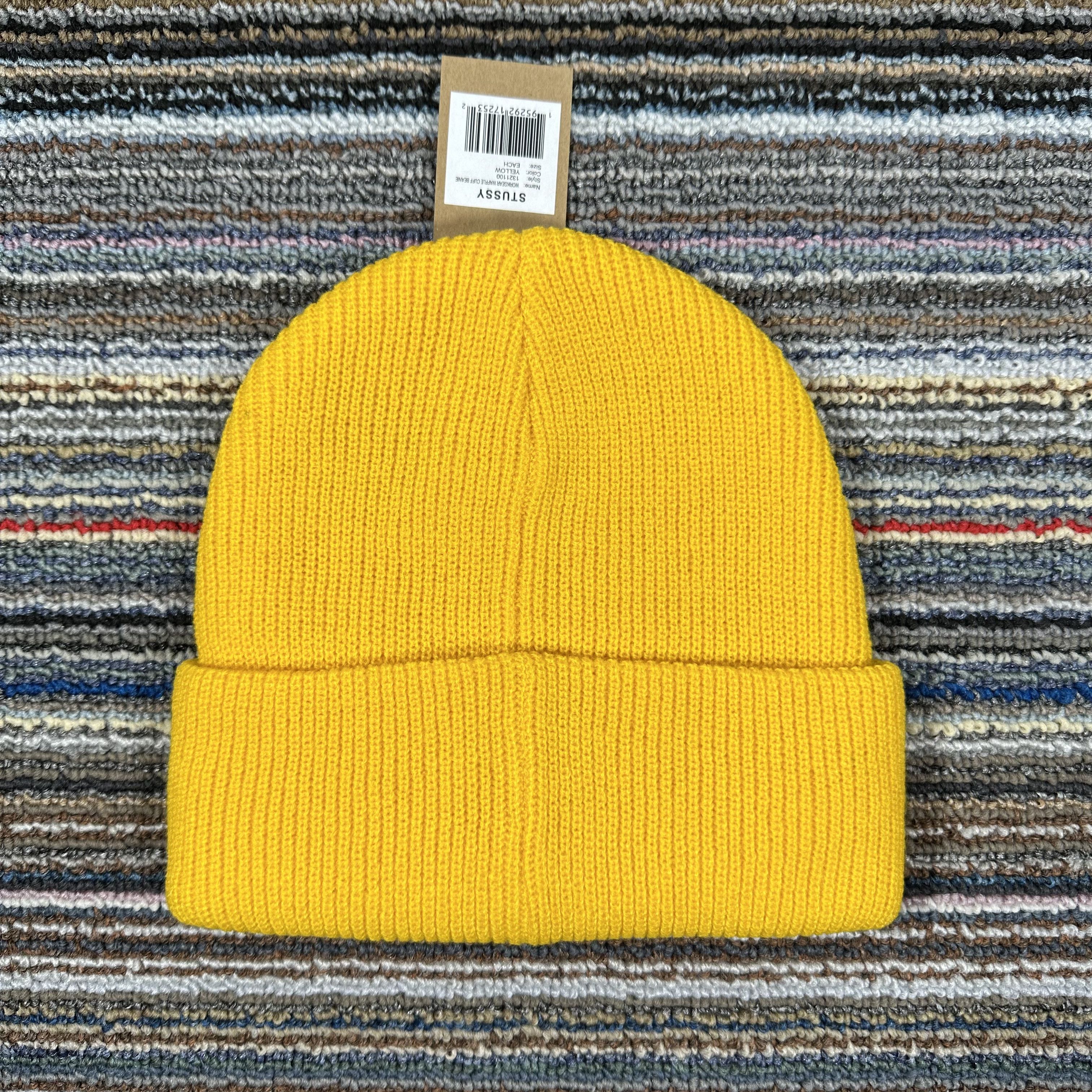 Stussy STUSSY WORKGEAR BEANIE HAT / YELLOW Size ONE SIZE - 4 Thumbnail