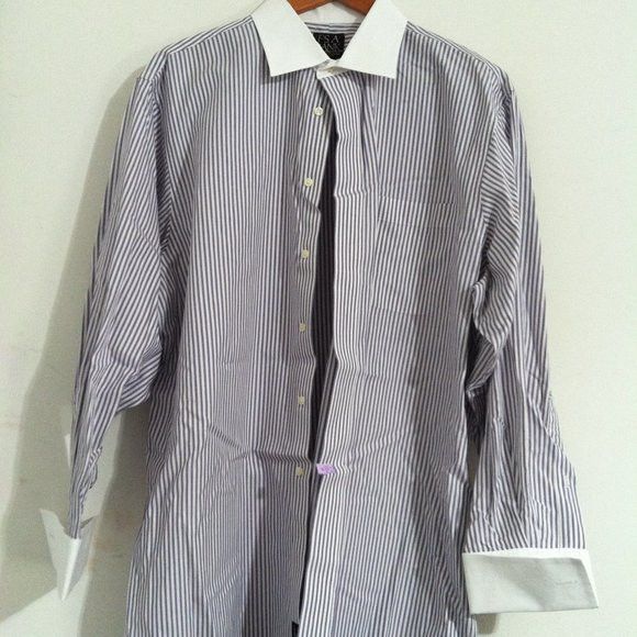 Jos. A. Bank JOS.A.BANK MENS 100%COTTON DRESS SHIRT W/FRENCH CUFFS 17-33 Size US XL / EU 56 / 4 - 4 Thumbnail