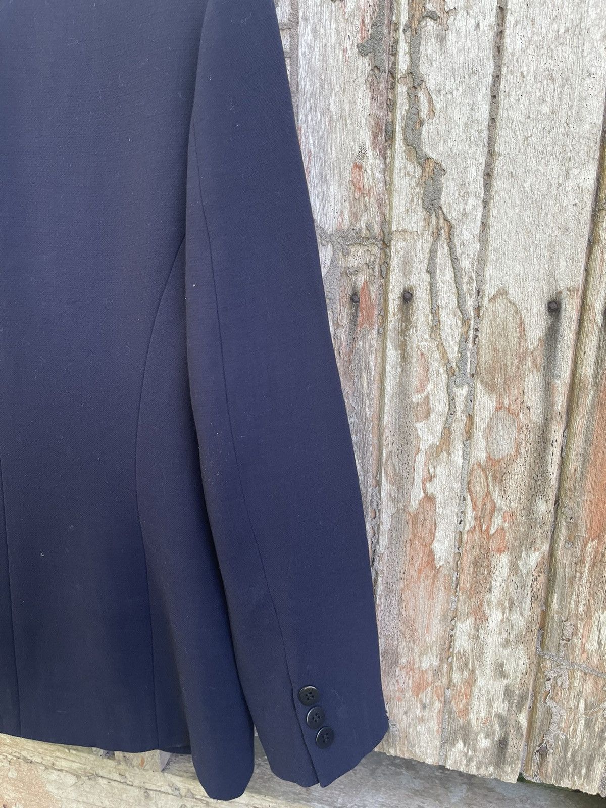 Designer Donna Karan Signature Navy Double-Breasted Blazer Size XS / US 0-2 / IT 36-38 - 16 Thumbnail