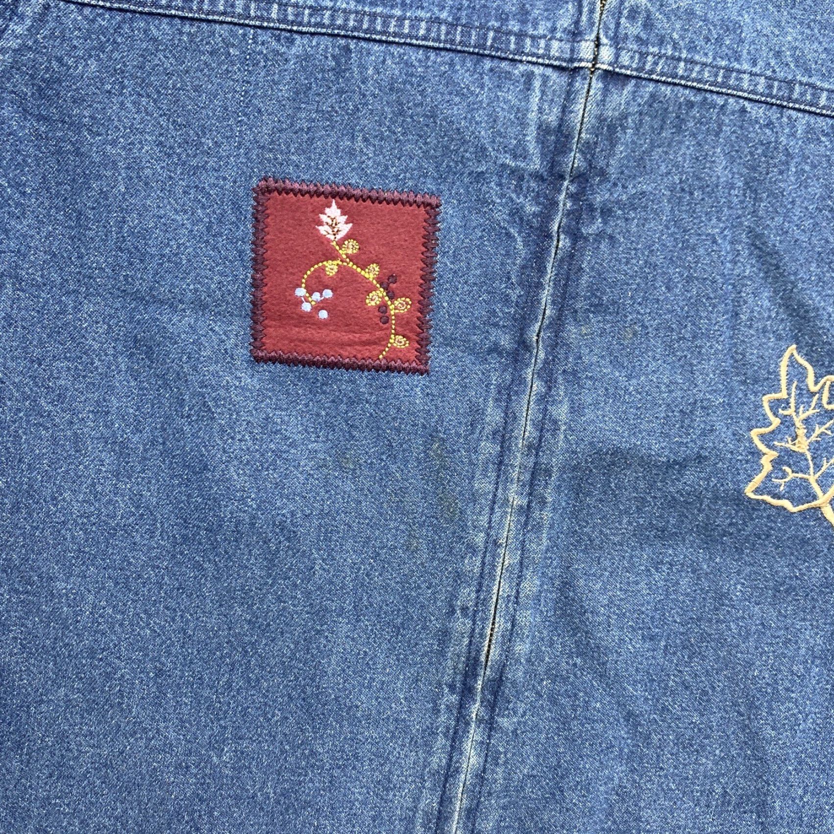 Denime North Crest Denim Full Zip Women's Jacket Embroidered Size 18 Plus Blue Fall 18/20W Womens Size XXL / US 16-18 / IT 52-54 - 4 Thumbnail