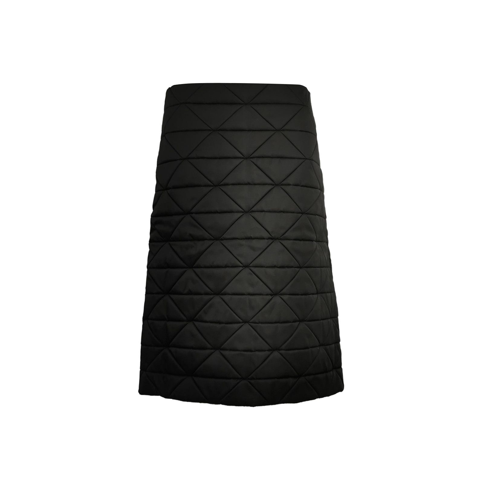 Prada Prada Solid Color Quilted Midi Skirt 0089 Size 24" / US 00 / IT 34 - 1 Thumbnail