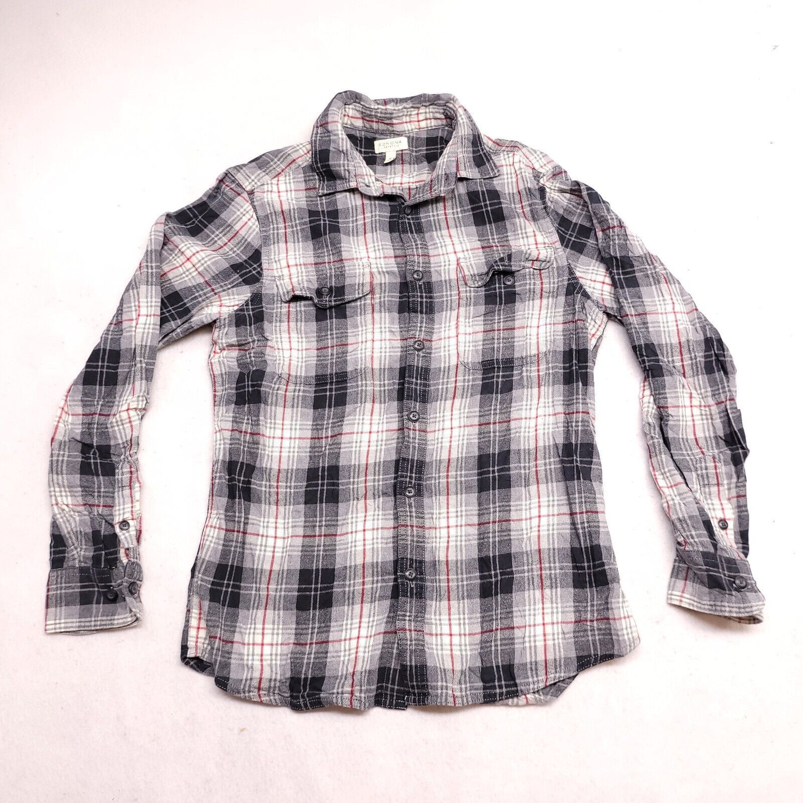 Sonoma Sonoma Tartan Flannel Button Shirt Mens Size Medium M Black Size US M / EU 48-50 / 2 - 2 Thumbnail