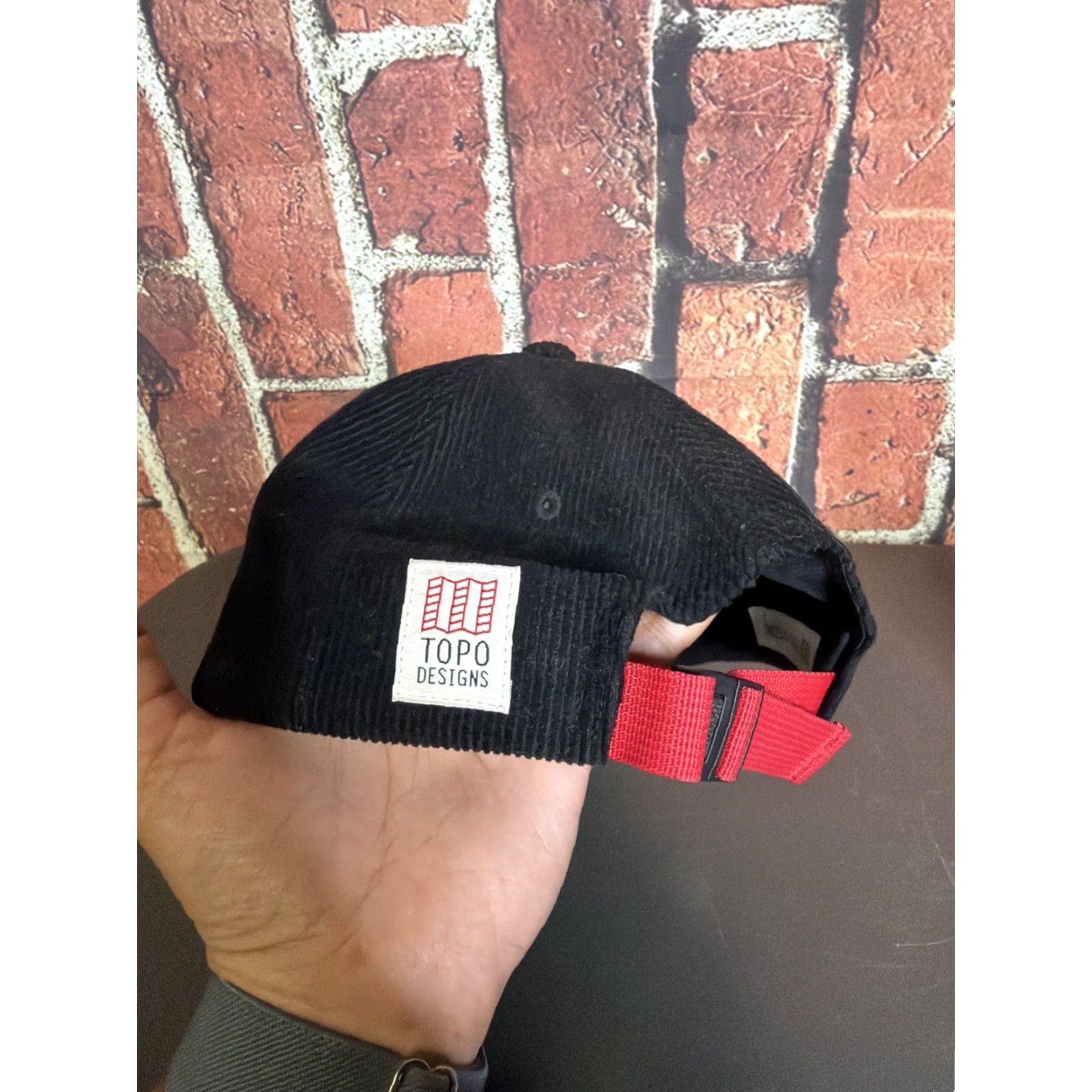 Topo Designs Topo Designs Corduroy Hat Cap Mens Adjustable Logo Black Outdoors Cap Size ONE SIZE - 2 Thumbnail