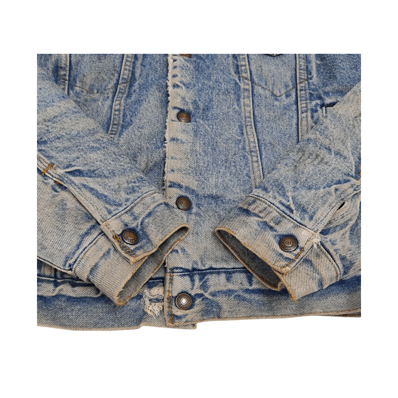 Levi's Vintage 80s Levi's Sherpa Lined Distressed Trucker Jacket Size US S / EU 44-46 / 1 - 5 Thumbnail