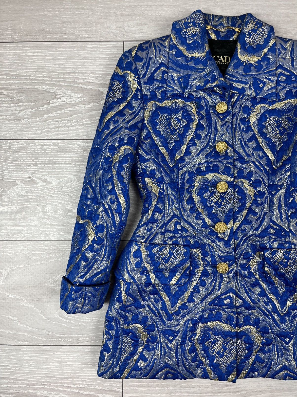 Escada Escada By Margaretha Ley Vintage Gold Blazer Skirt Suit Size M / US 6-8 / IT 42-44 - 5 Thumbnail