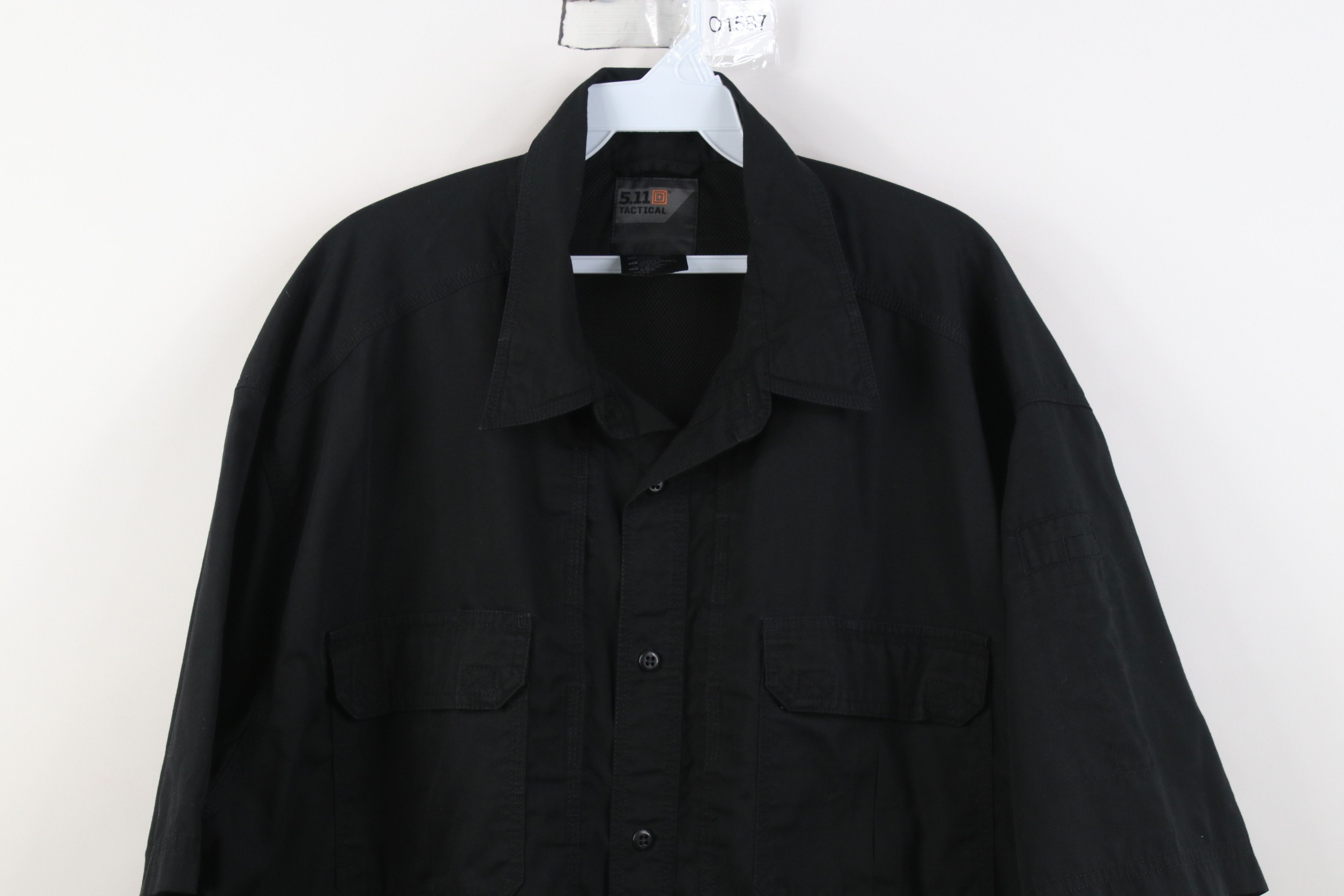 Vintage 5.11 Tactical Series Ripstop Short Sleeve Button Shirt Black Size US XXL / EU 58 / 5 - 2 Thumbnail