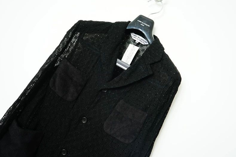 Comme des Garcons Comme des Garcons Rayon openwork embroidered jacket coat Size S / US 4 / IT 40 - 3 Thumbnail