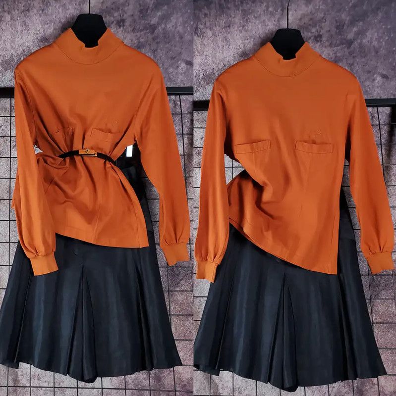 Dior Dior Long Sleeve Cotton Top in Deep Orange 0089 Size M / US 6-8 / IT 42-44 - 1 Thumbnail