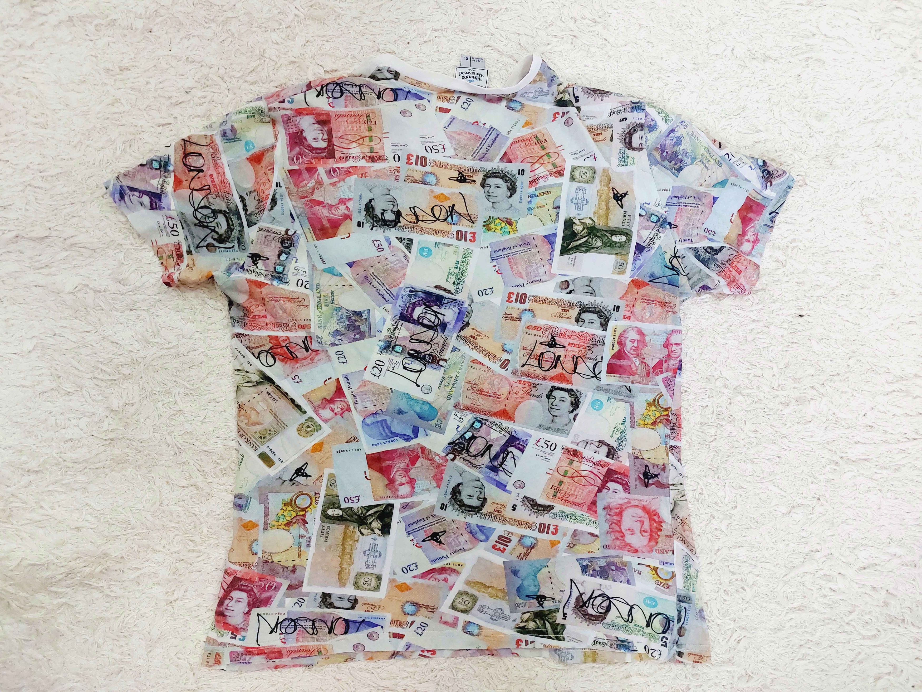 Vivienne Westwood Vivienne Westwood English Pounds Banknote Money T-Shirt Size US XL / EU 56 / 4 - 12 Thumbnail