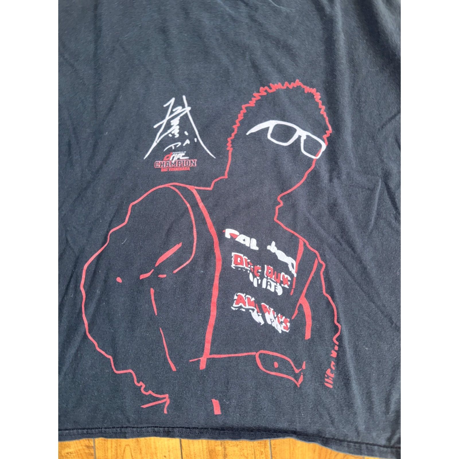 Vintage Dai Yoshihara T-Shirt Black 2XL Mens Shirt 2XL Black Dai Yoshihara T-Shirt 25x29 Size US XXL / EU 58 / 5 - 2 Thumbnail