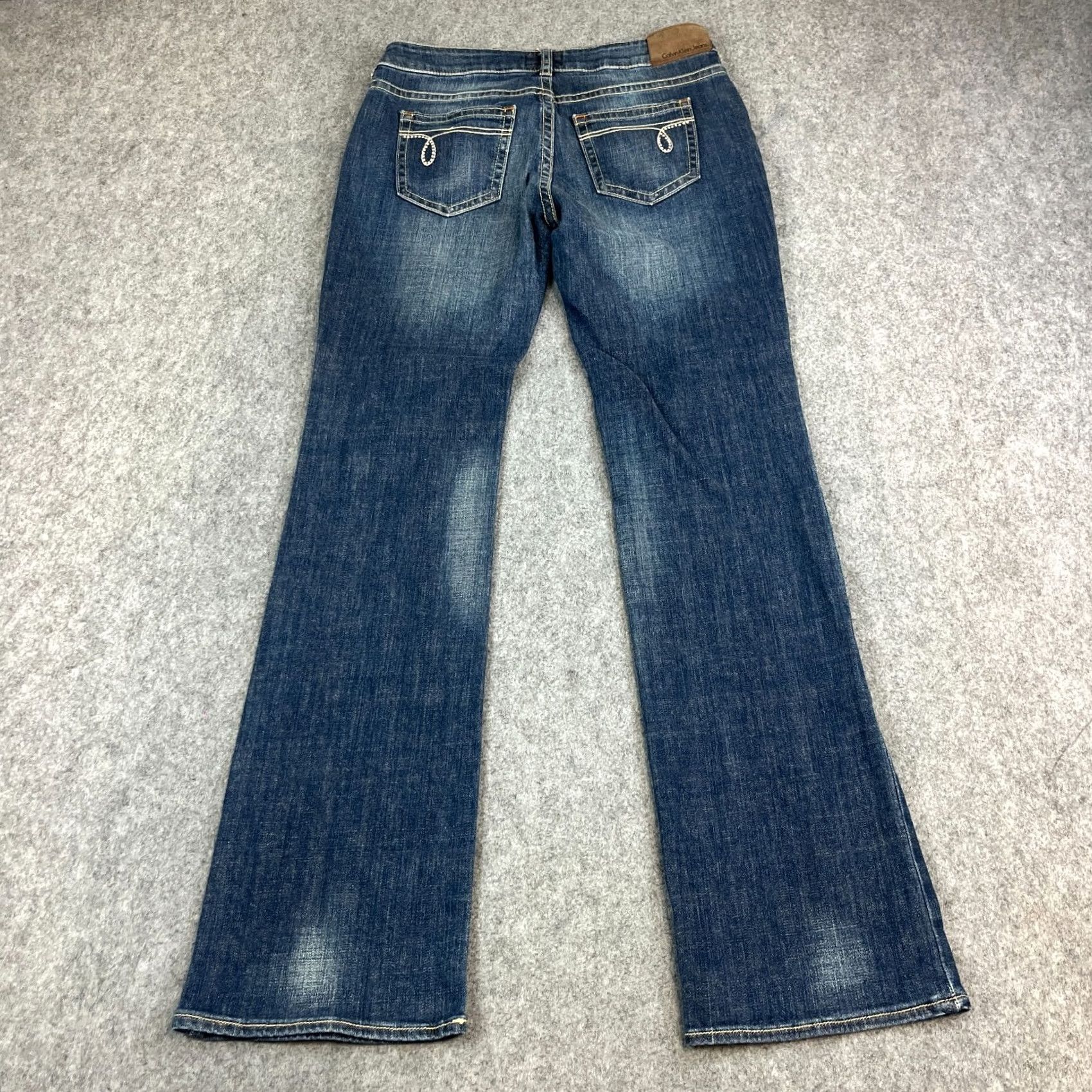 Calvin Klein Calvin Klein Jeans Bootcut 31 32 UK 10 Low Rise Mid Wash Blue Womens Jeans Casual Slimming Size 24" / US 00 / IT 34 - 2 Thumbnail