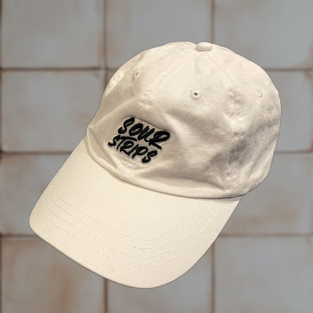 Vintage Sour Strips Hat Baseball One Size White Cotton Twill Adjustable Strap Back Men Size ONE SIZE - 1 Thumbnail