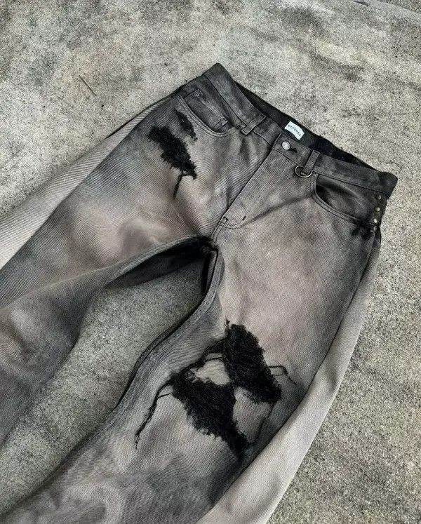 Other Ishiyama x zai Baggy Distressed Flared Jeans Size US 30 / EU 46 - 4 Thumbnail