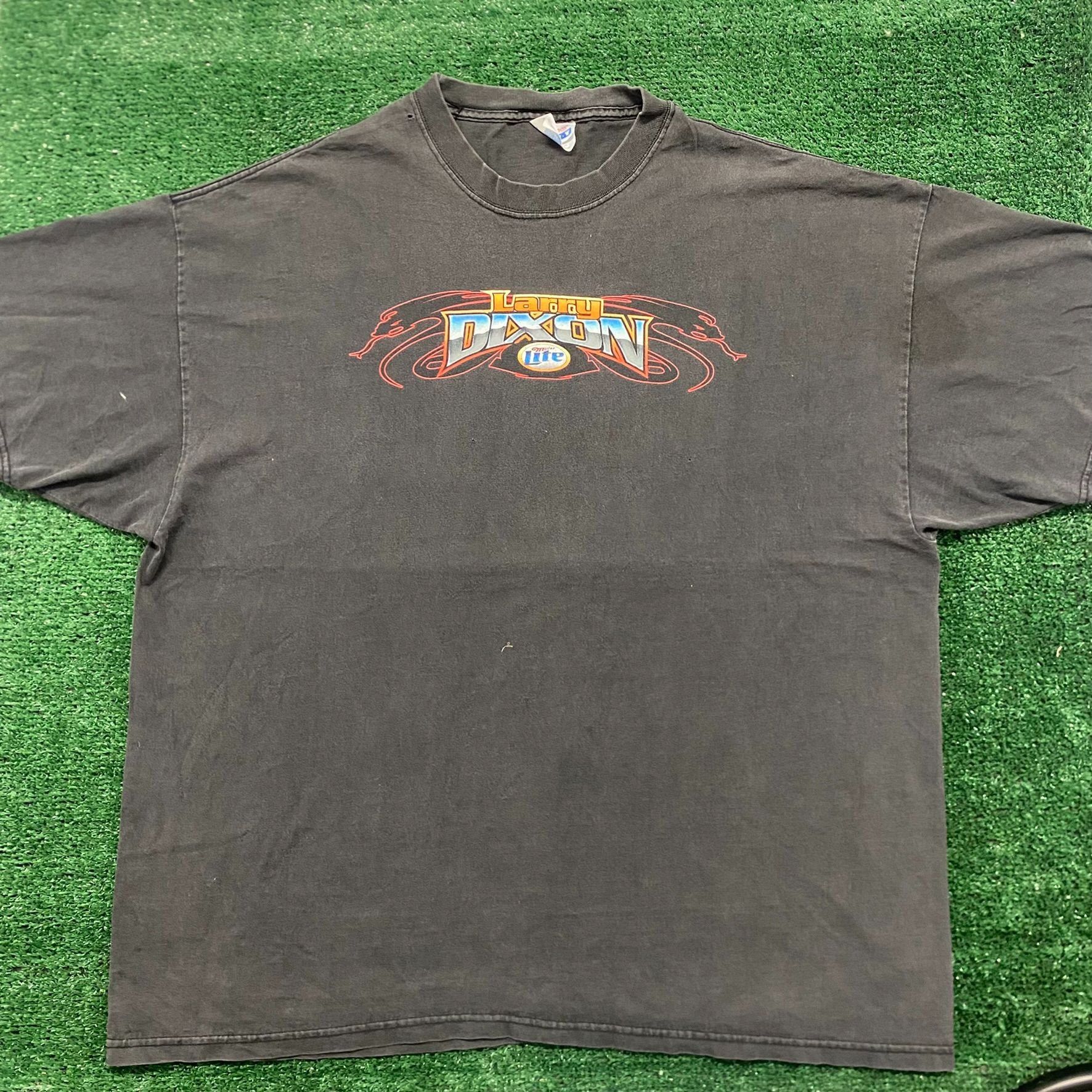 Hanes Vintage 90s NHRA Miller Drag Racing Sun Faded Baggy T-Shirt Size US XXL / EU 58 / 5 - 1 Thumbnail