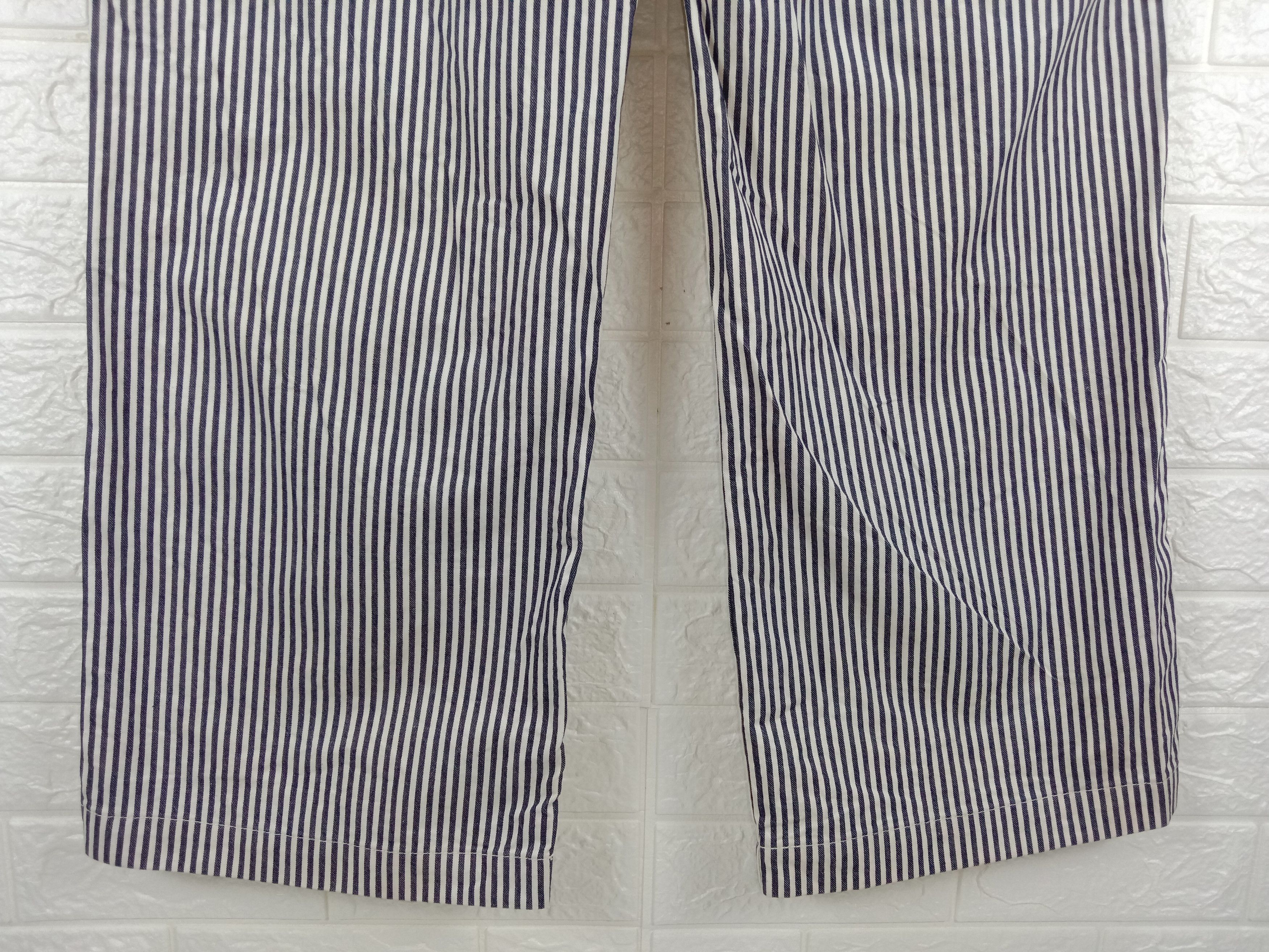 Japanese Brand Ordinary Fits Striped Wide Baggy Jeans Size 29" - 8 Thumbnail