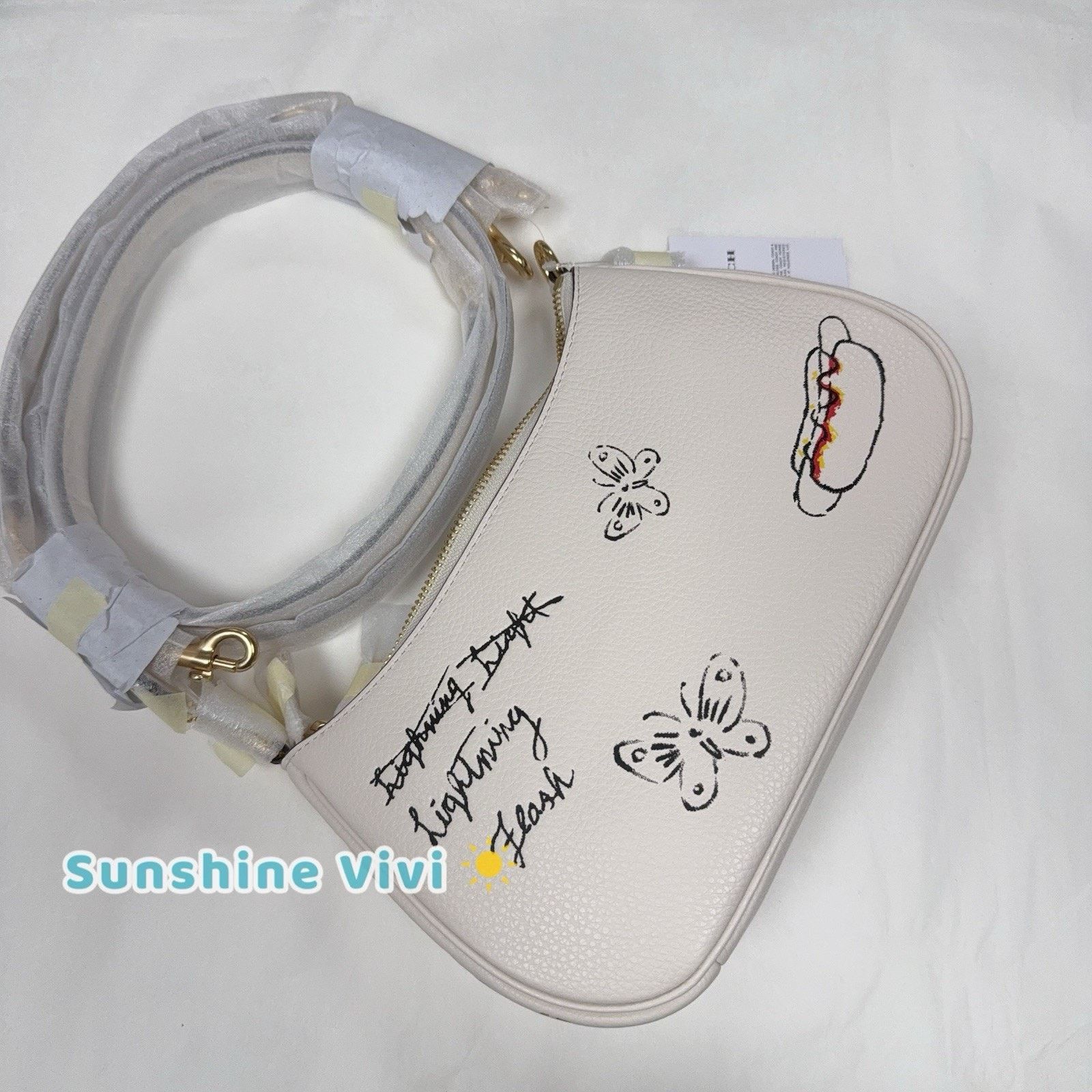 Coach NWT Coach Sketch Teri Shoulder Crossbody Handbag CAK17 Chalk Size ONE SIZE - 3 Thumbnail
