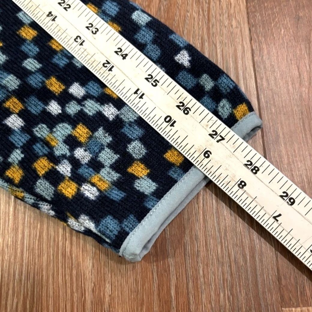 Vintage LL Bean Mens L Slightly Fitted Fleece Pullover Jacket - Blue - Geometric Size US L / EU 52-54 / 3 - 7 Thumbnail