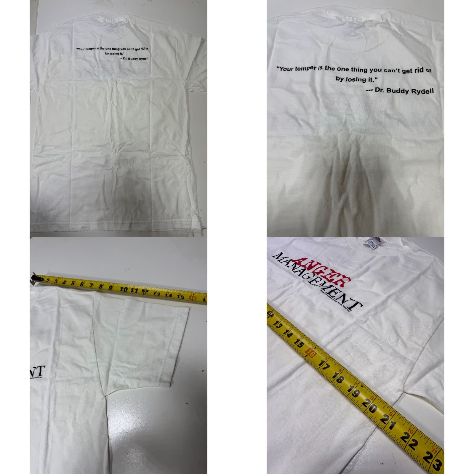 Vintage VINTAGE 2003 ADAM SANDLER ANGER MANAGEMENT T-SHIRT Large White Movie Mens Size US L / EU 52-54 / 3 - 8 Thumbnail
