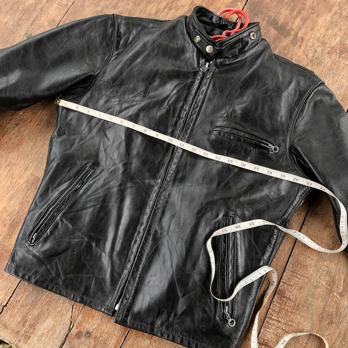 Schott Vintage Schott Leather Jacket Made In USA Size US L / EU 52-54 / 3 - 15 Thumbnail