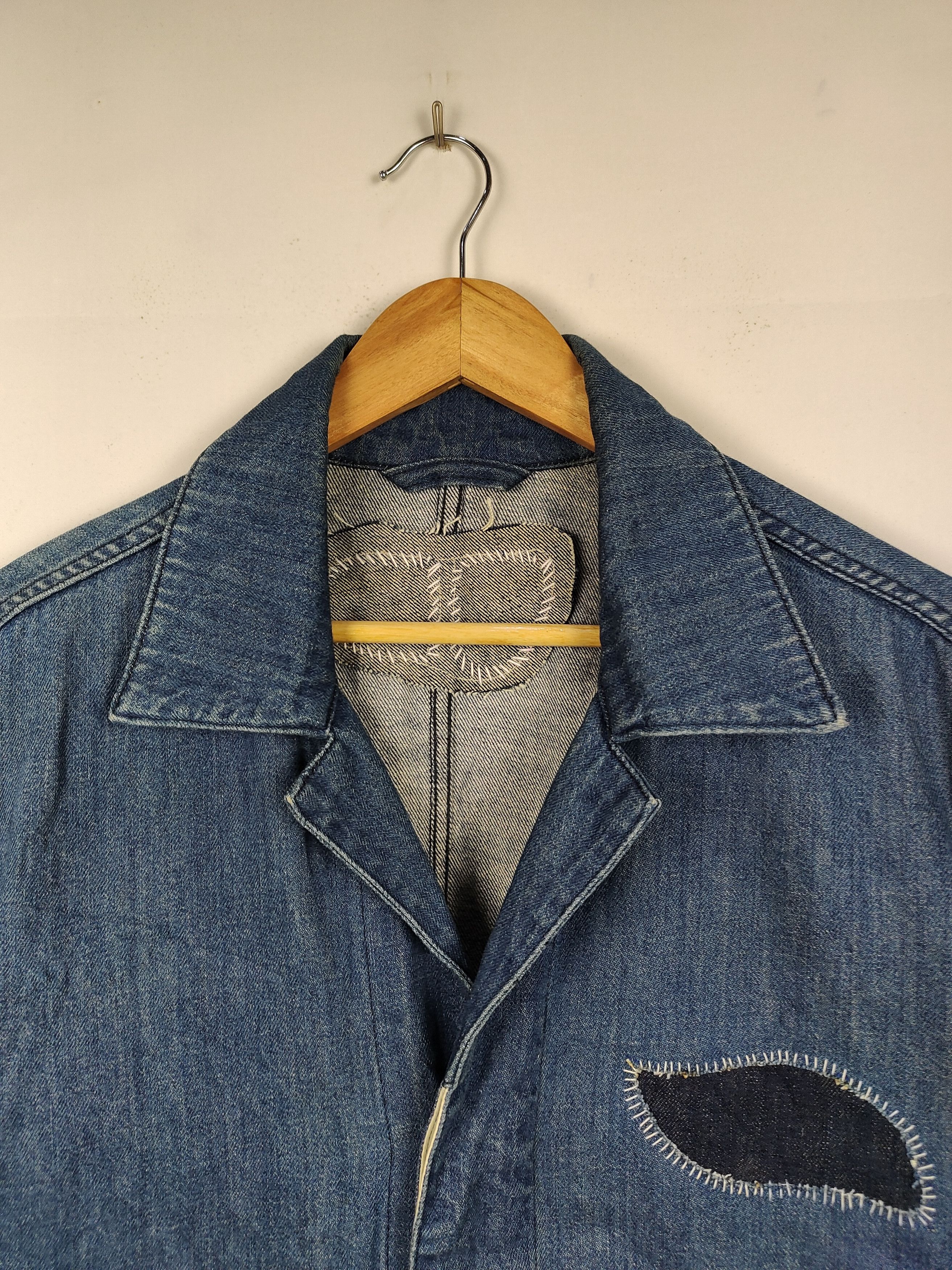 Issey Miyake × Tsumori Chisato Vintage Tsumori Chisato Denim Long jacket Patches custom Size US M / EU 48-50 / 2 - 2 Thumbnail