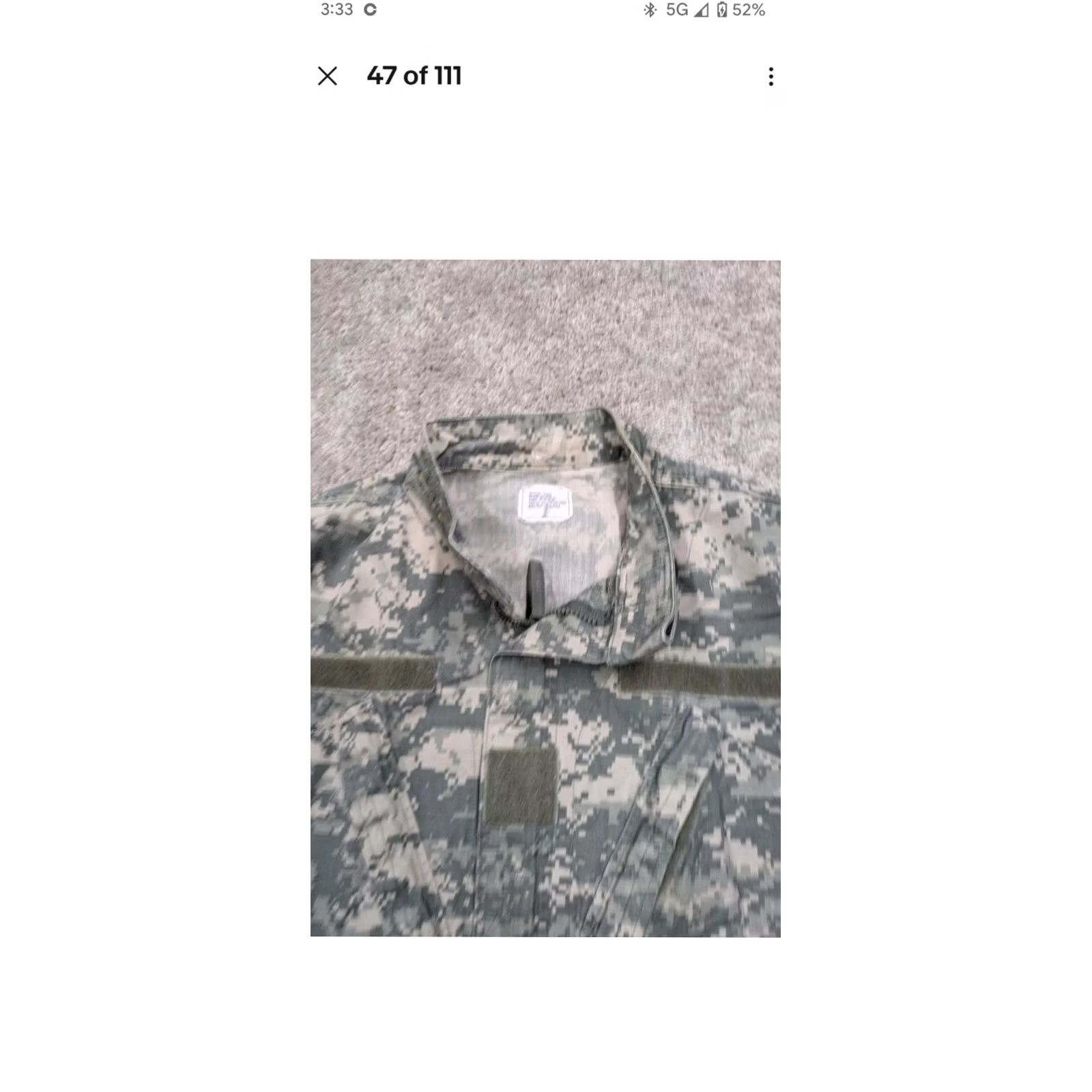 Vintage US Army Jacket Mens M Medium Camo Collared Zip Digital Camo Short Size US 31 - 4 Thumbnail