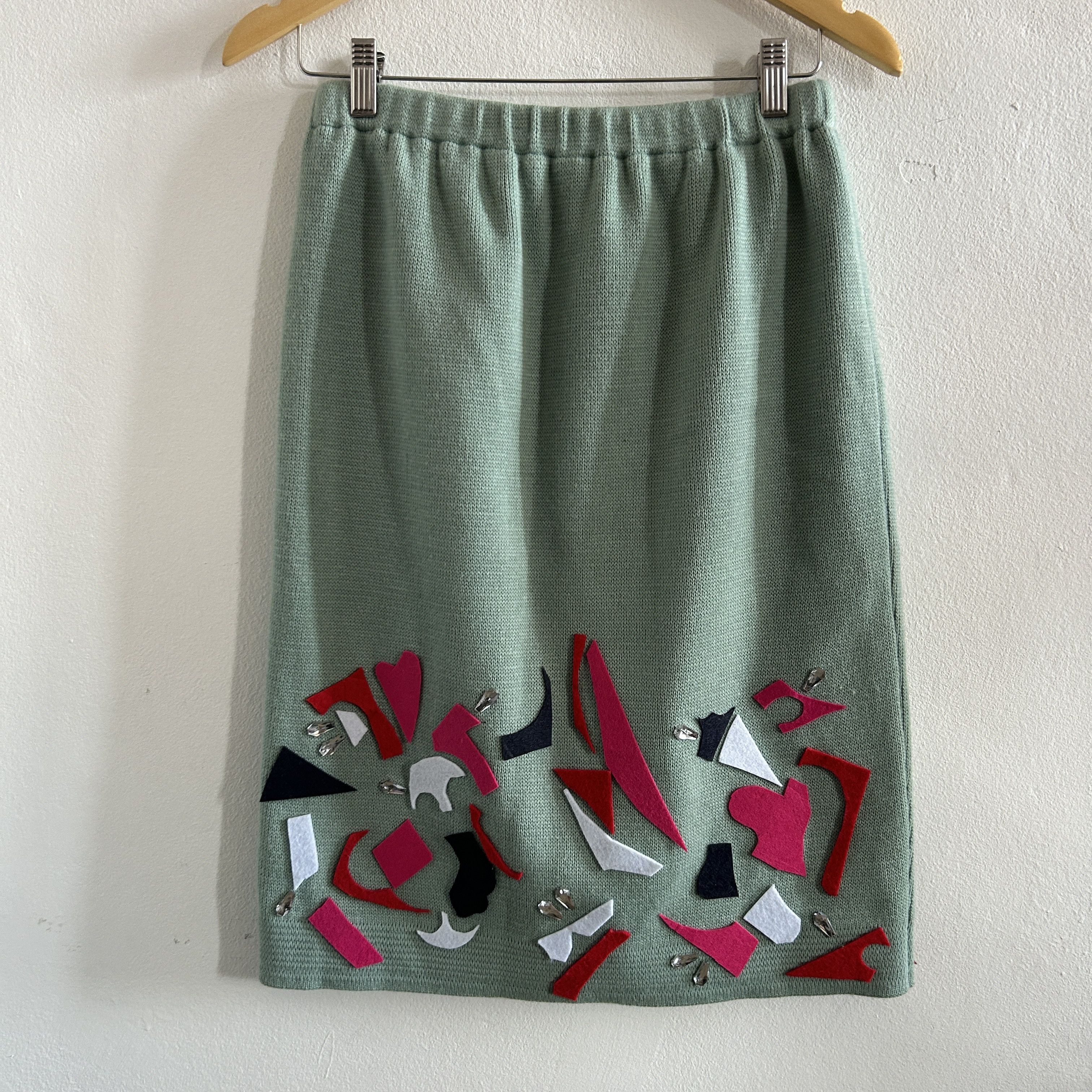 Custommade Custommade Felt Collage mint greenknit skirt Size 30" / US 8 / IT 44 - 9 Thumbnail