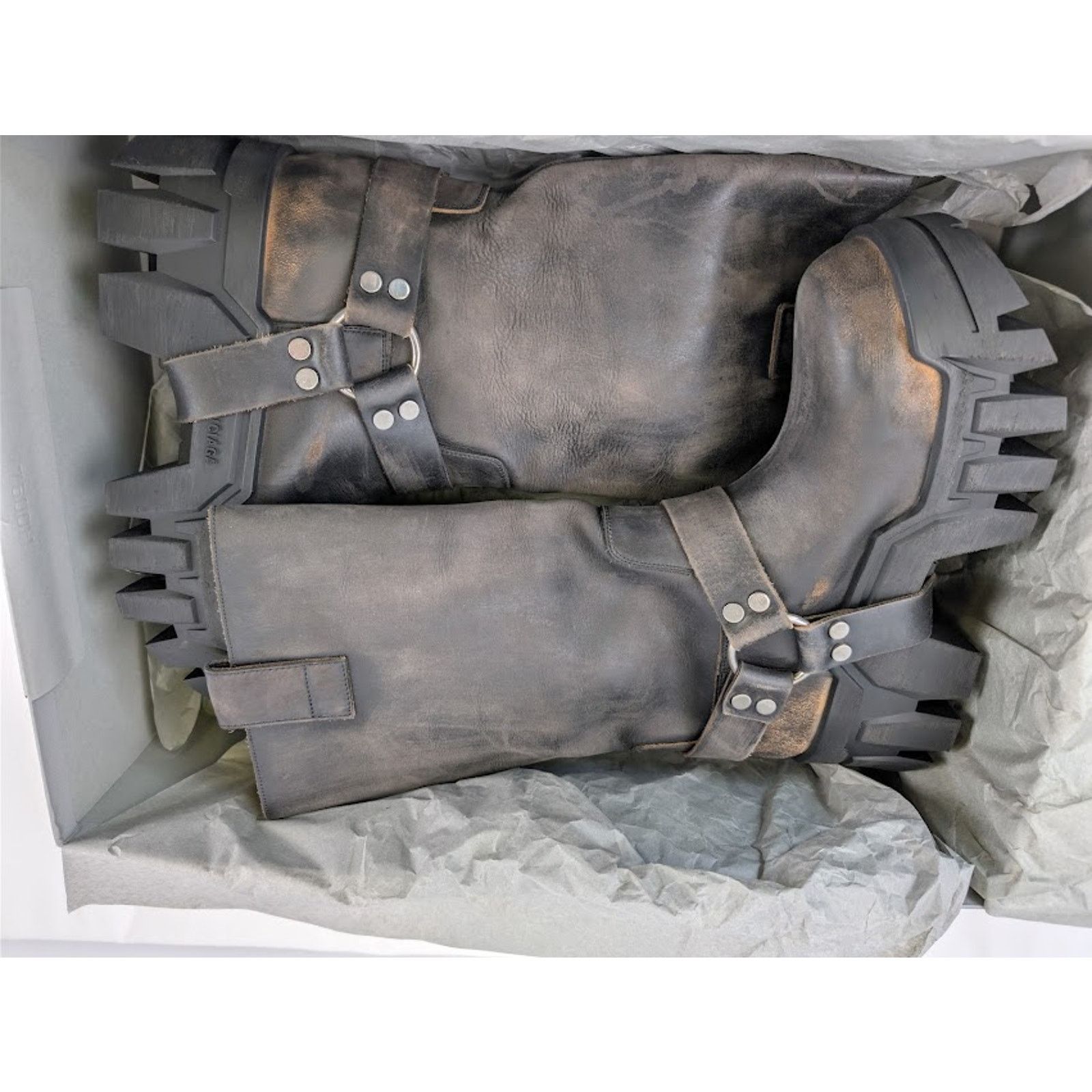 Balenciaga o1rshd1 Q:2 / Bulldozer Harness Boots in Faded Black Size US 8 / EU 41 - 20 Thumbnail