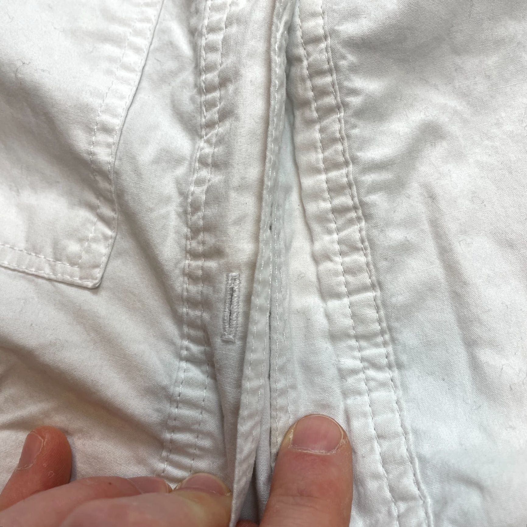 Topshop Topshop Shirt Womens 6 White Button-Up Long Sleeve Cotton Collared Knit Top Size M / US 6-8 / IT 42-44 - 7 Thumbnail
