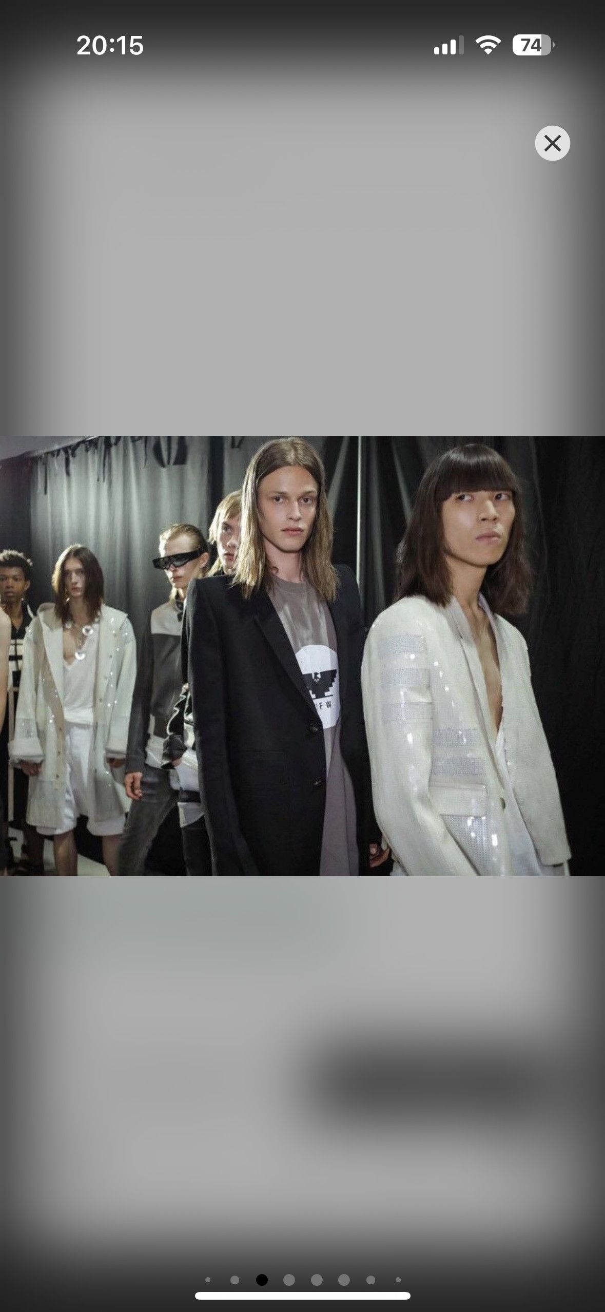 Rick Owens Rick Owens Cropped Sequins White Chalk Blazer Jacket (XS/S) Size US XS / EU 42 / 0 - 7 Thumbnail