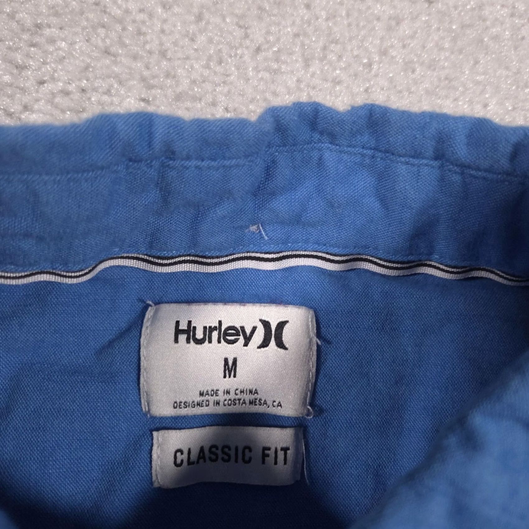 Hurley Hurley Shirt Mens M Blue Colorblock Button Front Short Sleeve Casual Woven Size US M / EU 48-50 / 2 - 6 Thumbnail