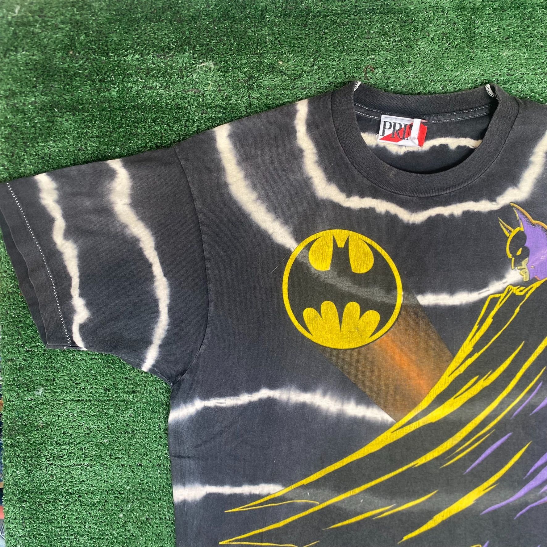 Vintage 90s Batman AOP Shirt Rare All Over Print Comic Tee