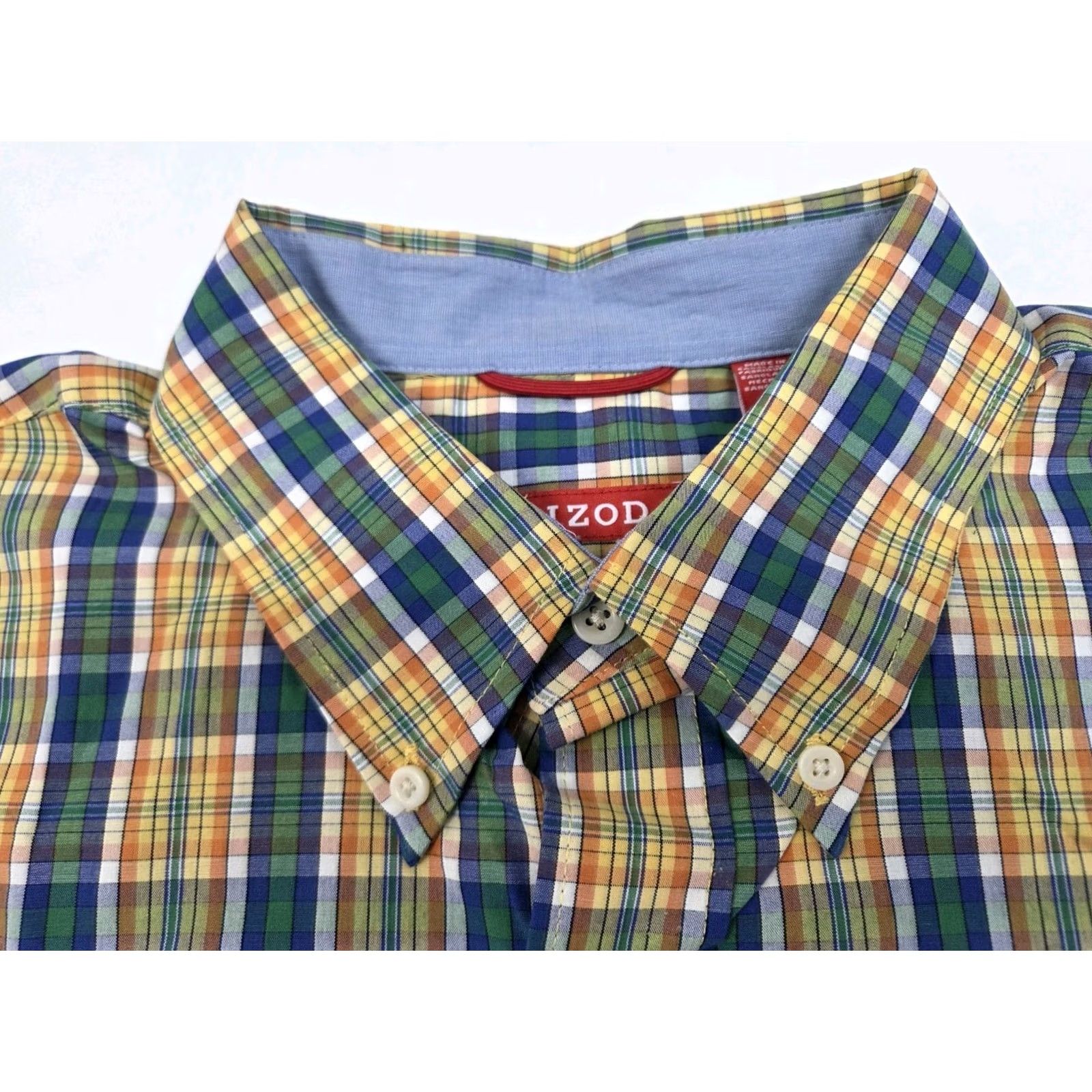 Izod NWT IZOD Mens Long Sleeve Button Up Plaid Shirt L Multicolor Casual, Travel, Business Fabric Cotton Woven Pocket Button-Down Collared Size US L / EU 52-54 / 3 - 2 Thumbnail