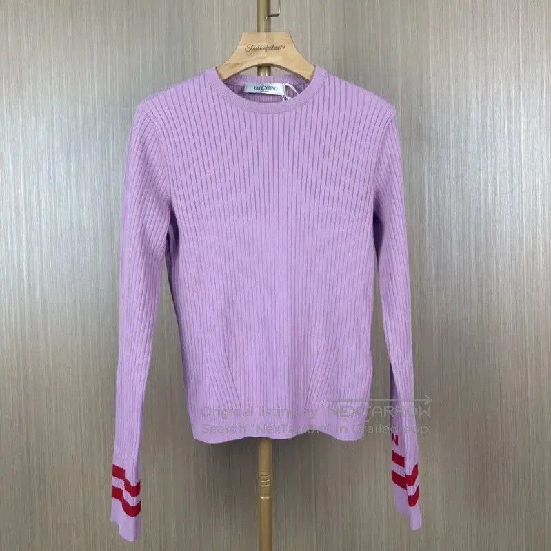 Valentino Valentino Ribbed Pink Sweater for Women . Size L / US 10 / IT 46 - 1 Thumbnail