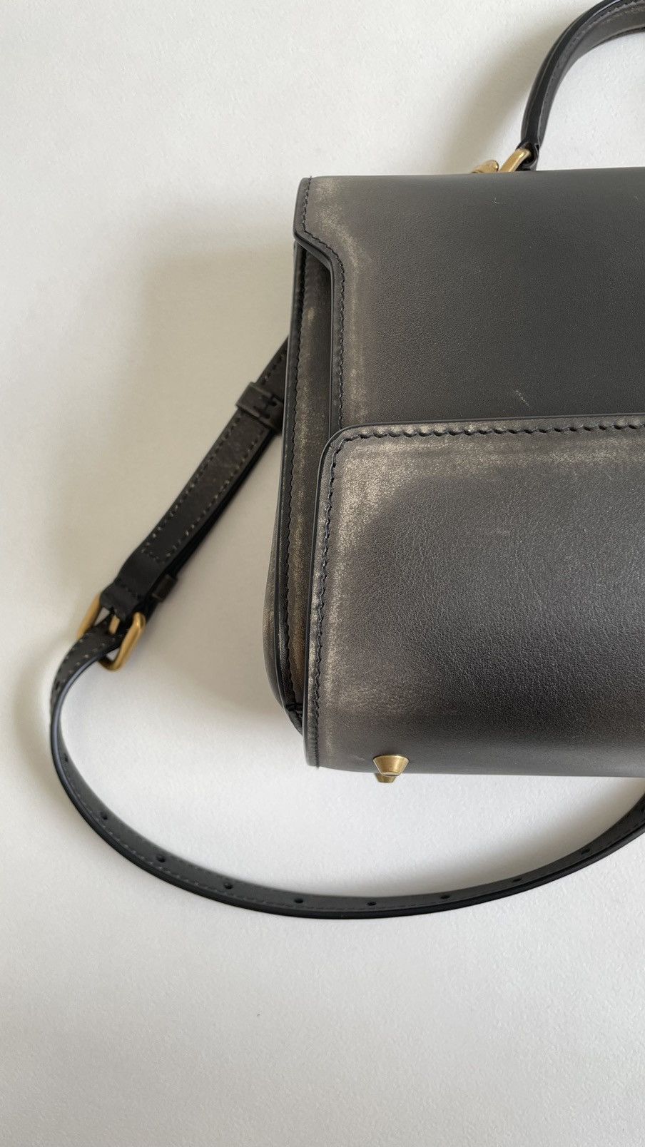 Balenciaga Olive Distressed Leather ‘Money’ Hand Bag Size ONE SIZE - 6 Thumbnail