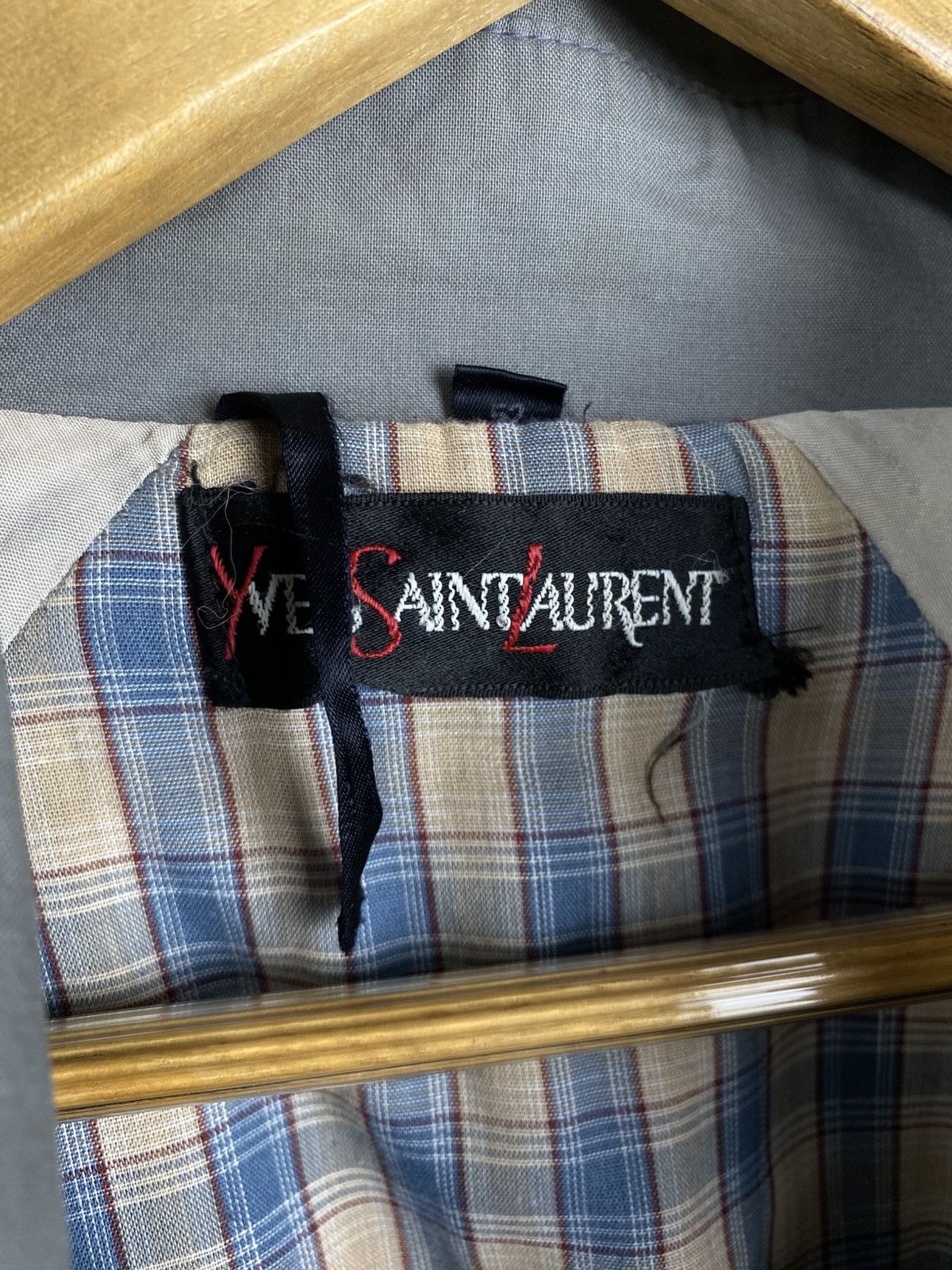 Avant Garde Vintage 80s YSL Trench Coat Luxury Old Money