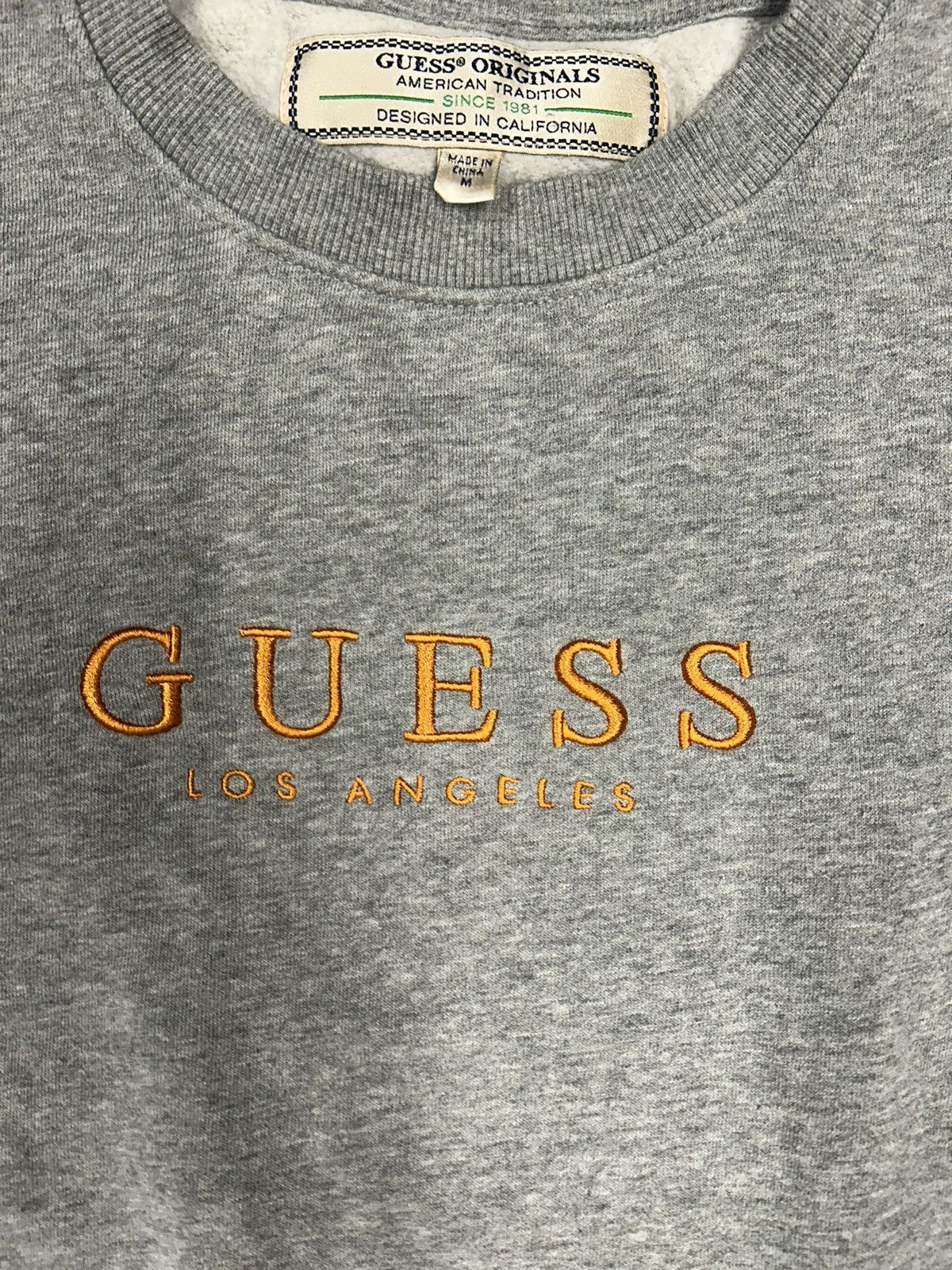 Guess × Vintage Crazy Vintage Y2K Grey Guess Pullover Script Crewneck Baggy Size US L / EU 52-54 / 3 - 2 Thumbnail