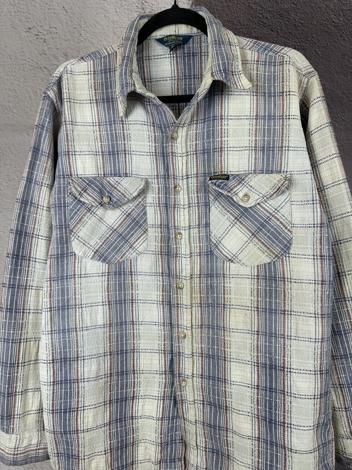 Japanese Brand OshKosh bgosh vintage Japan Workwear checkered flannel shirt Size US M / EU 48-50 / 2 - 11 Thumbnail