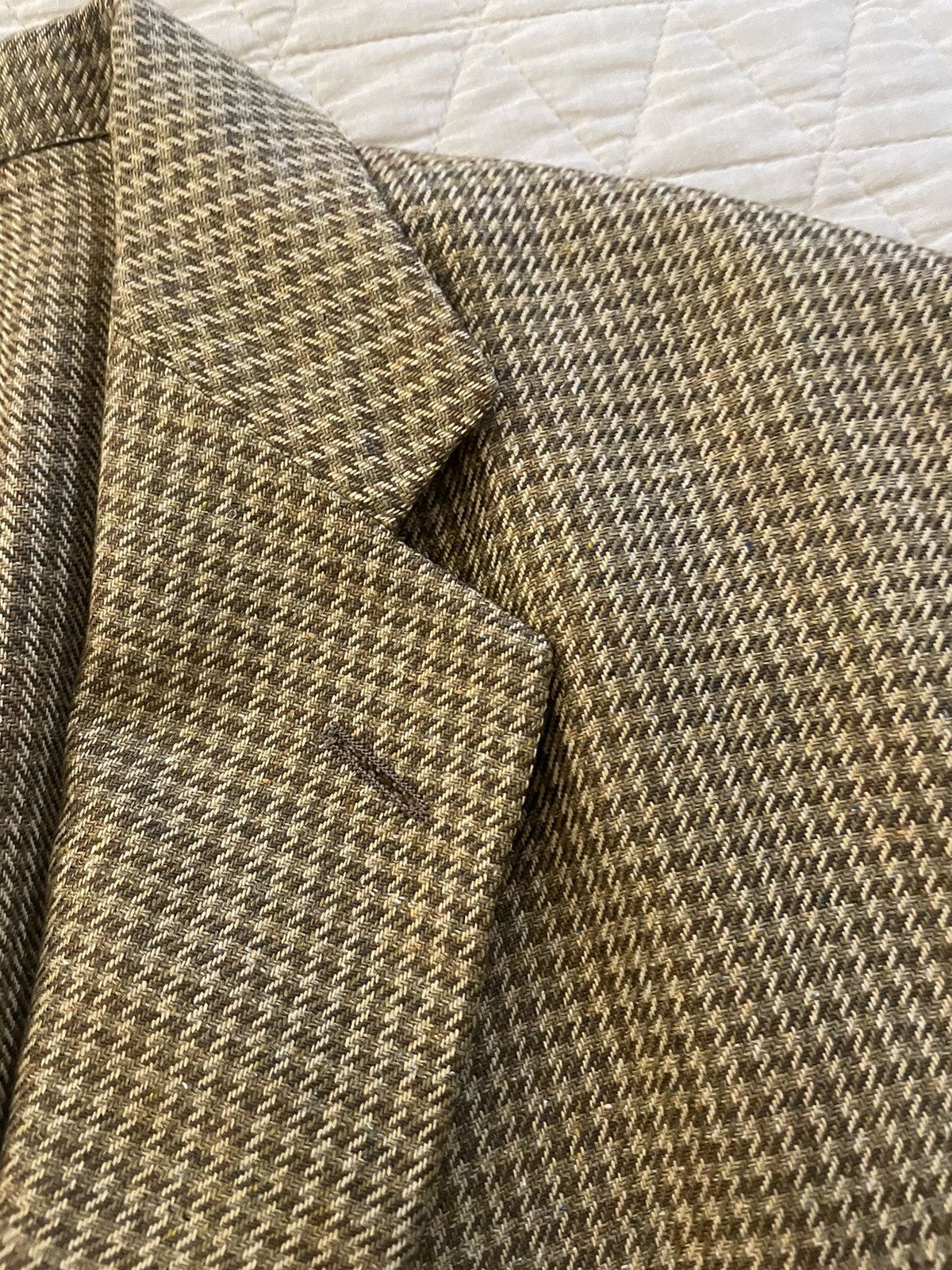 Paul Stuart Small Check Print Deconstructed Patch Pocket Jacket Size 46R - 2 Thumbnail