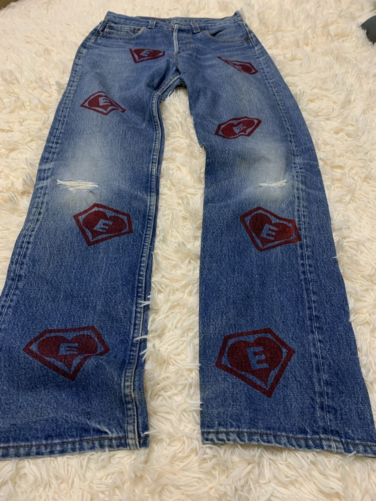 Levi's Vintage 80s Levis 501 X Super Lovers Japanese Designer Jeans Size US 28 / EU 44 - 2 Thumbnail