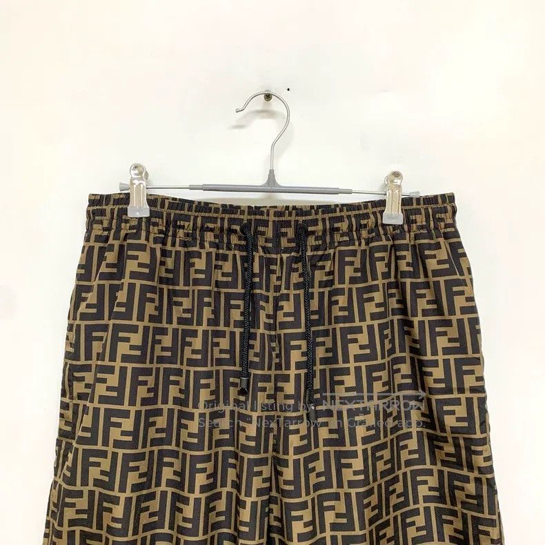 Fendi Fendi Double F Logo Printed Drawcord Waist Casual Pants Size US 30 / EU 46 - 6 Thumbnail