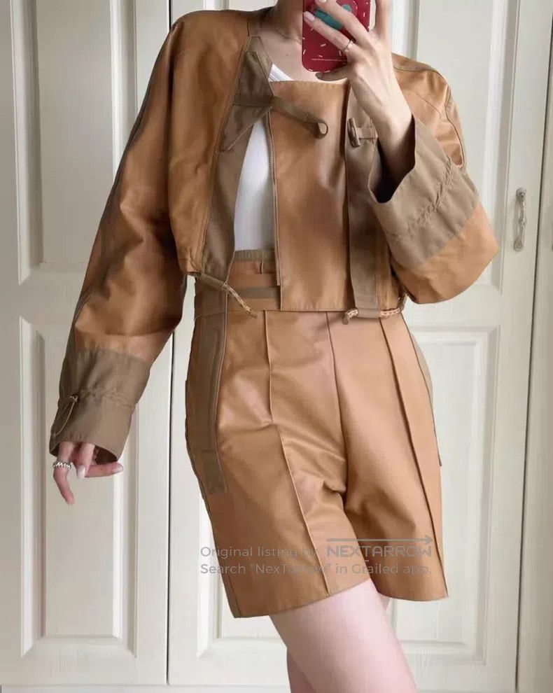 Hermes Hermes Fashion Color Blocked Sheepskin Short Pants Size 42" / US 20 - 7 Thumbnail