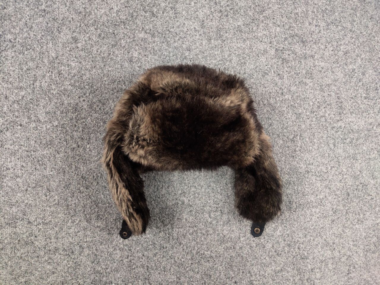 Le Grande Bleu (L.G.B.) Vintage Y2K Fuzzy Fur Ushanka Hat Brown faded l.g.b. Style Size ONE SIZE - 7 Thumbnail