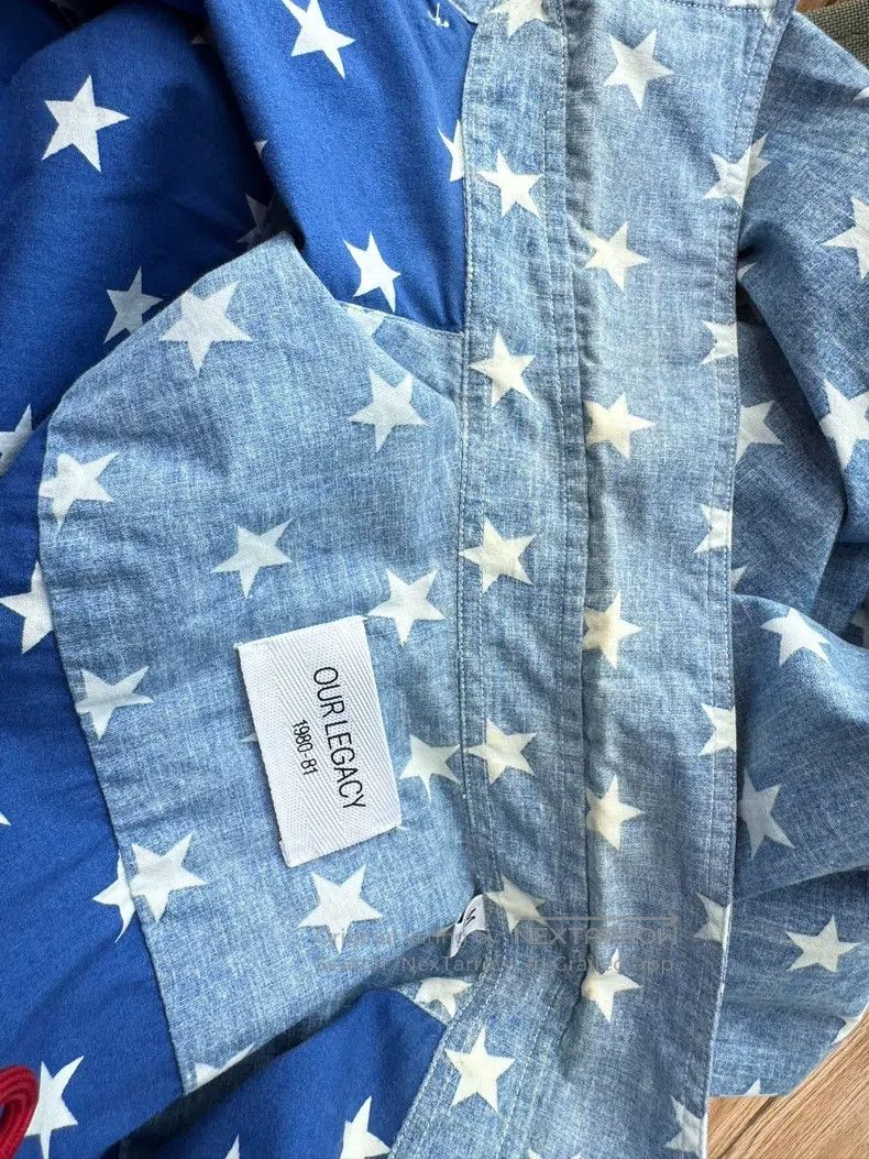 Our Legacy Our Legacy Classic White Star Blue Underneath Shirt Size US M / EU 48-50 / 2 - 6 Thumbnail