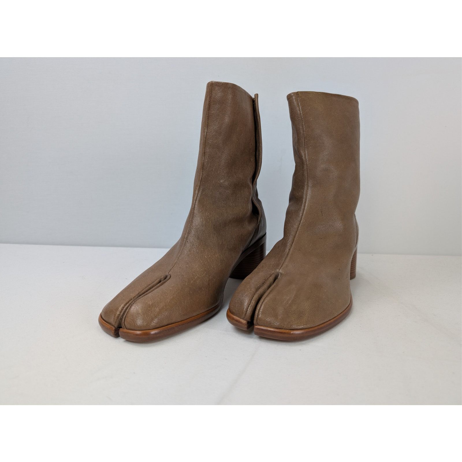 Maison Margiela o1rshd1 Tabi High Boots in Brown Size US 12 / EU 45 - 7 Thumbnail