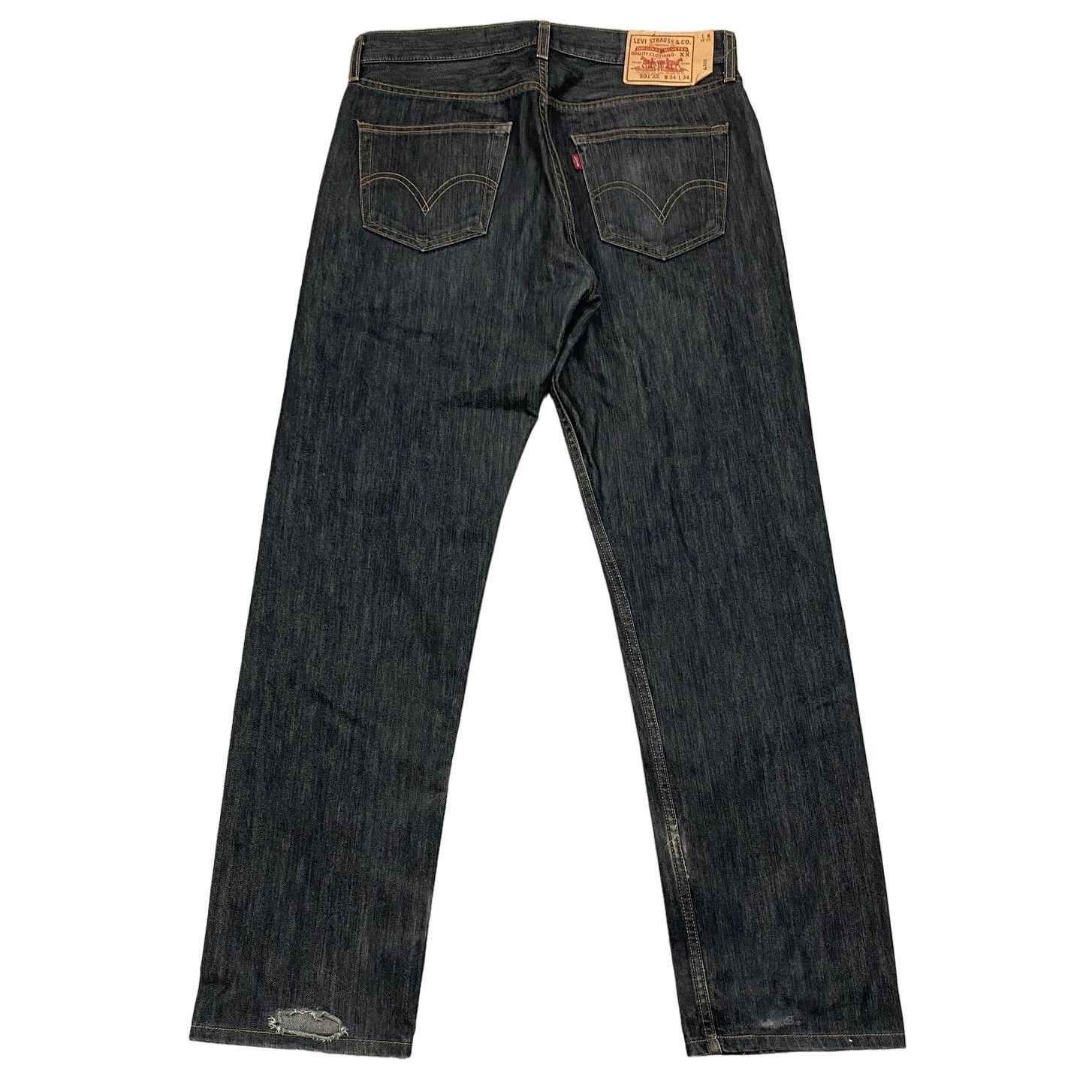 Levi's Levi's 501 XX Black Denim Straight Leg Jeans Men's 34x32 Y2K Size US 34 / EU 50 - 1 Thumbnail