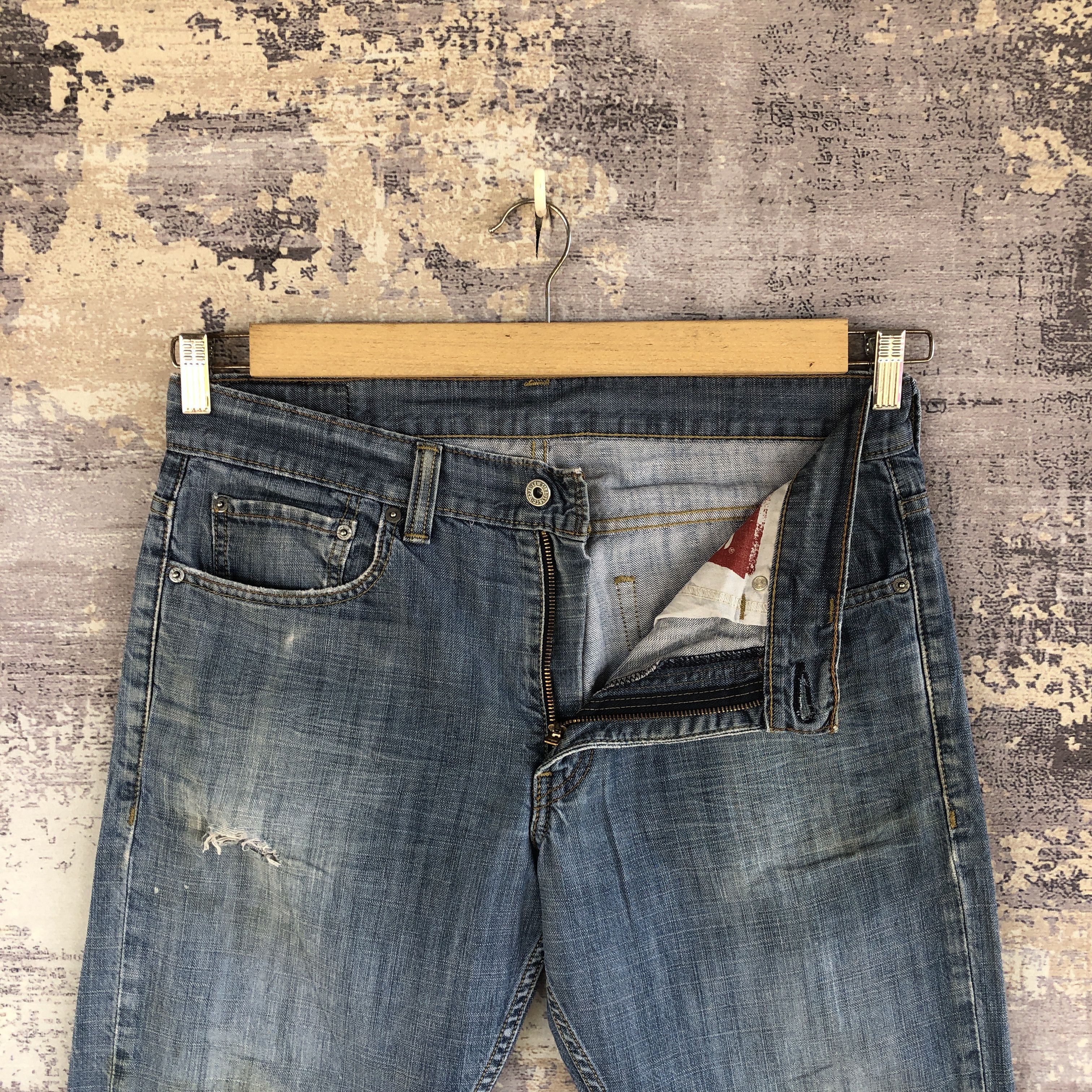 Levi's Vintage Levis 511 Jeans Slim Tapered Levi's Distressed Denim Size US 34 / EU 50 - 6 Thumbnail